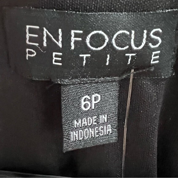 NWT Enfocus Studio black and white ruched side sheath dress size 6P NWT - Picture 5 of 6